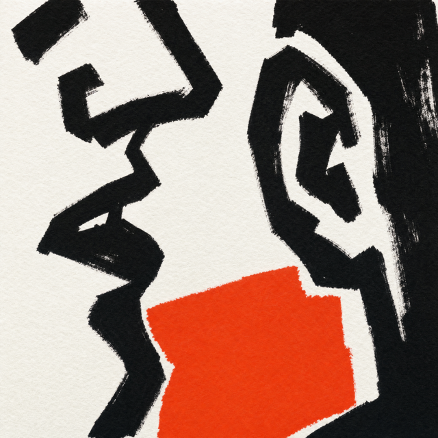 Two figures leaning together — the inside-information archetype.